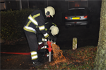 Prio 1 Brand Wegvervoer Auto Burgemeester van Panhuyslaan Burgum